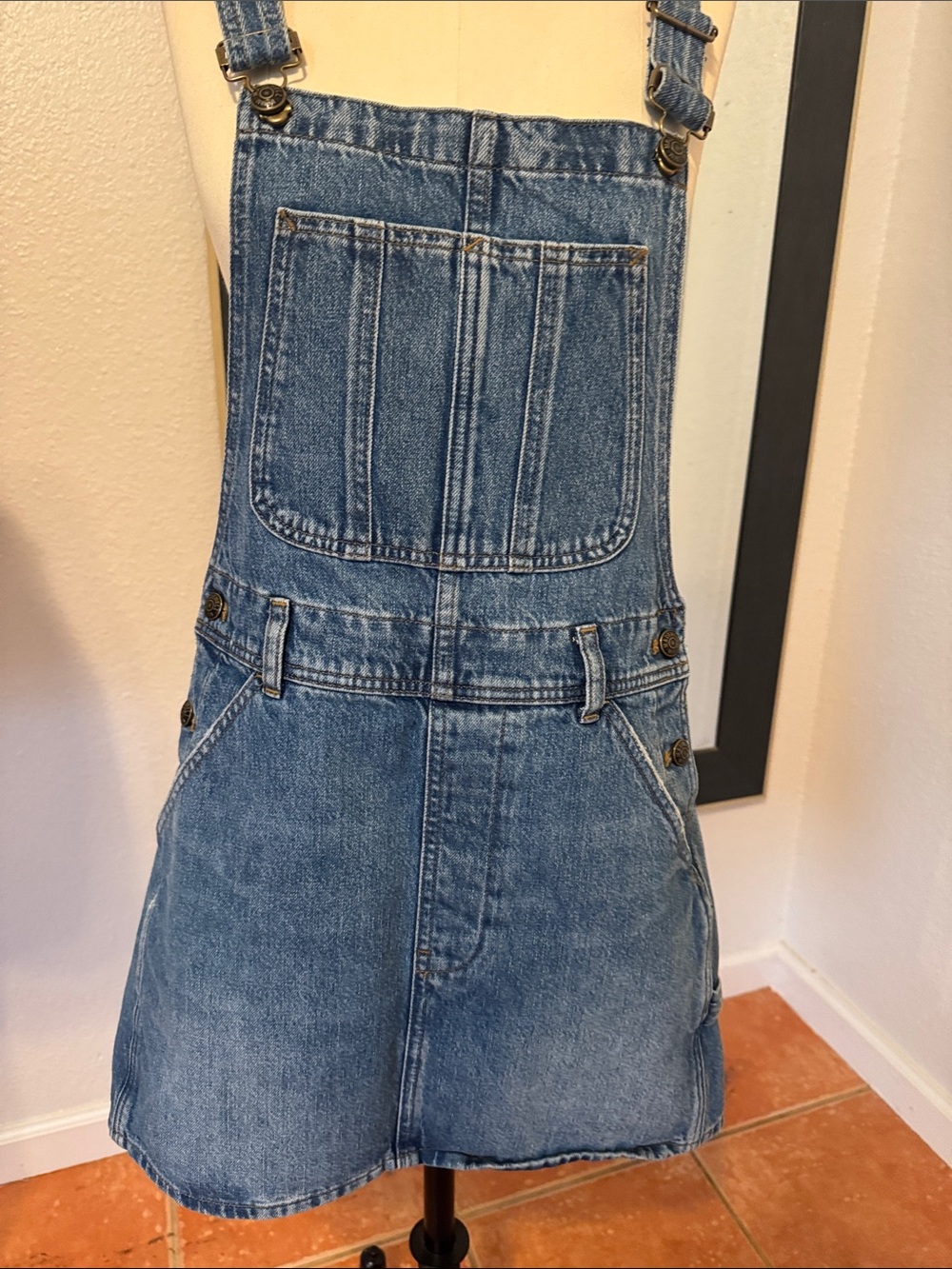 Madewell Blue Denim Overall Skirt